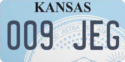 KS license plate 009JEG