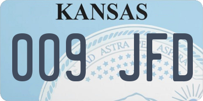 KS license plate 009JFD