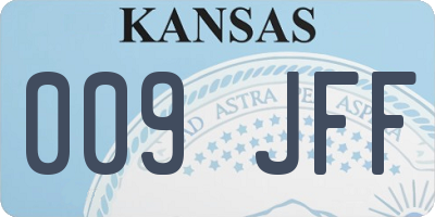 KS license plate 009JFF