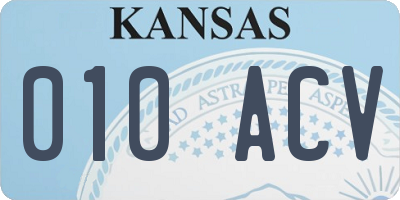 KS license plate 010ACV