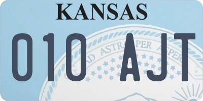KS license plate 010AJT