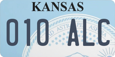 KS license plate 010ALC