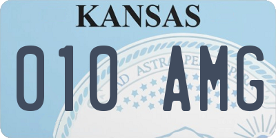 KS license plate 010AMG