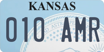 KS license plate 010AMR