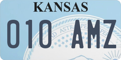 KS license plate 010AMZ