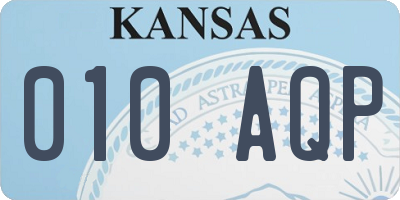 KS license plate 010AQP