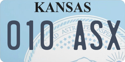 KS license plate 010ASX