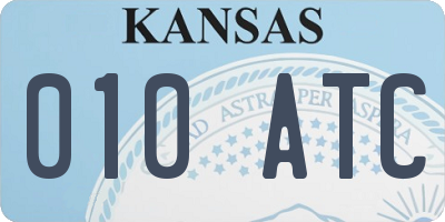 KS license plate 010ATC