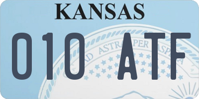 KS license plate 010ATF