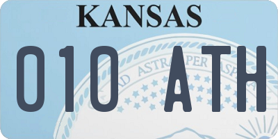 KS license plate 010ATH