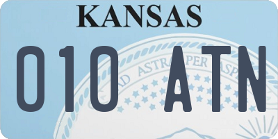 KS license plate 010ATN