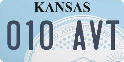 KS license plate 010AVT