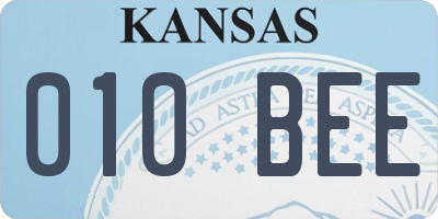 KS license plate 010BEE