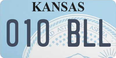 KS license plate 010BLL