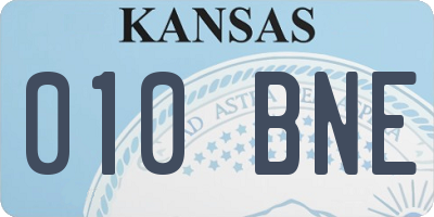 KS license plate 010BNE