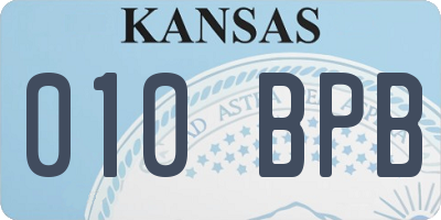 KS license plate 010BPB