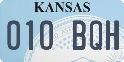 KS license plate 010BQH