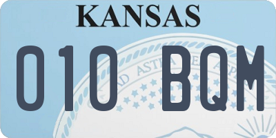 KS license plate 010BQM