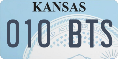 KS license plate 010BTS