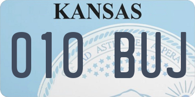 KS license plate 010BUJ