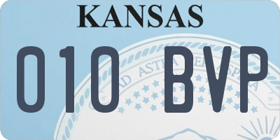 KS license plate 010BVP