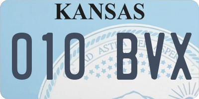 KS license plate 010BVX