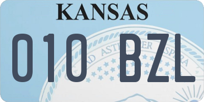 KS license plate 010BZL
