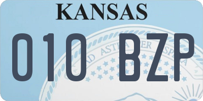 KS license plate 010BZP