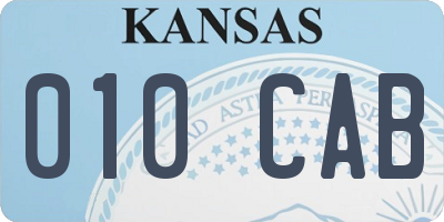 KS license plate 010CAB