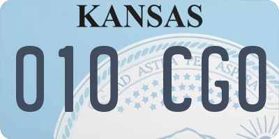 KS license plate 010CGO