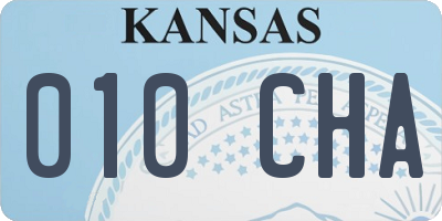KS license plate 010CHA
