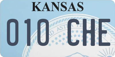 KS license plate 010CHE