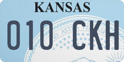 KS license plate 010CKH