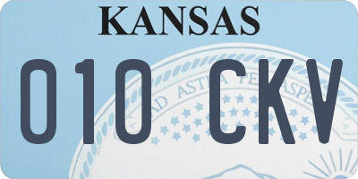 KS license plate 010CKV