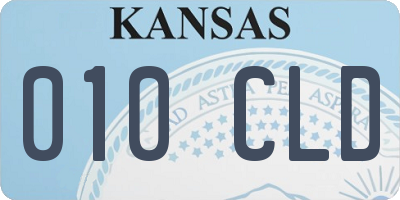 KS license plate 010CLD