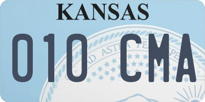 KS license plate 010CMA