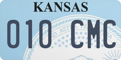 KS license plate 010CMC