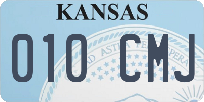 KS license plate 010CMJ