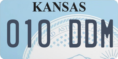 KS license plate 010DDM