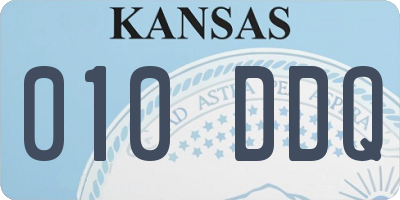 KS license plate 010DDQ