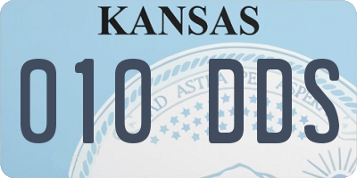 KS license plate 010DDS