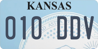 KS license plate 010DDV
