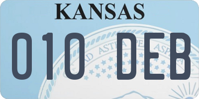 KS license plate 010DEB