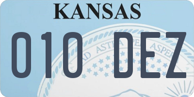 KS license plate 010DEZ