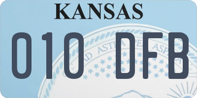 KS license plate 010DFB