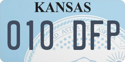 KS license plate 010DFP