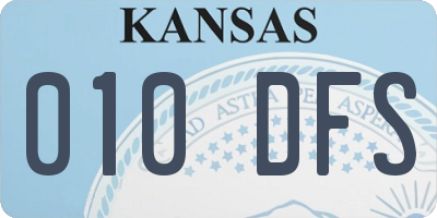 KS license plate 010DFS