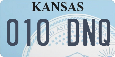 KS license plate 010DNQ