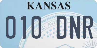 KS license plate 010DNR