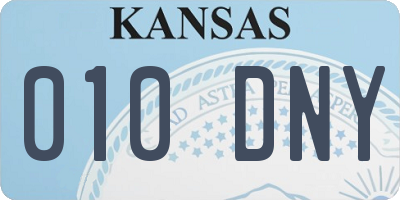KS license plate 010DNY